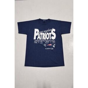 Vintage 90s New England Patriots Single Stitch NFL Logo T Shirt Large